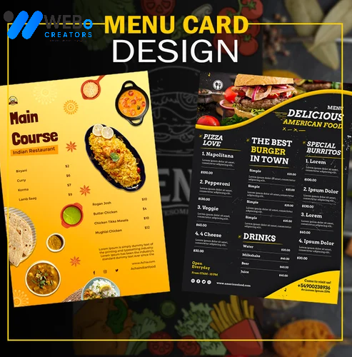 Restaurant digital menu board New York menu printing services online food menu design 2026